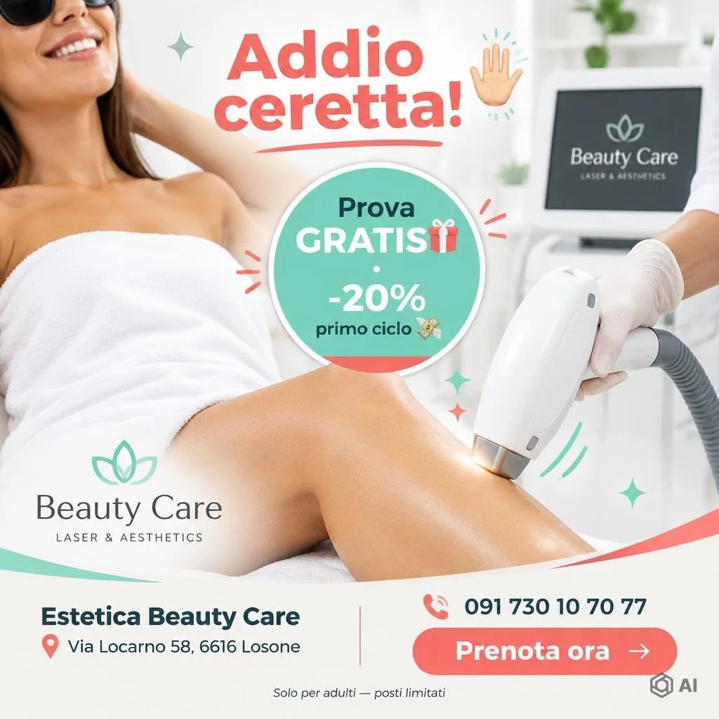Laser a diodo: prova gratuita e -20% sul primo ciclo — Estetica Beauty & Care